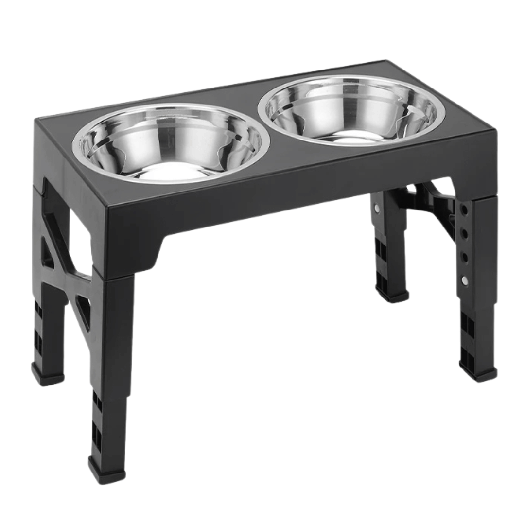 Elevated Dog Feeder with Adjustable Stainless Steel Bowls - Luxivelle