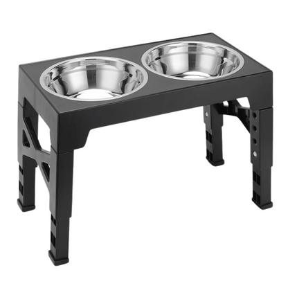 Elevated Dog Feeder with Adjustable Stainless Steel Bowls - Luxivelle