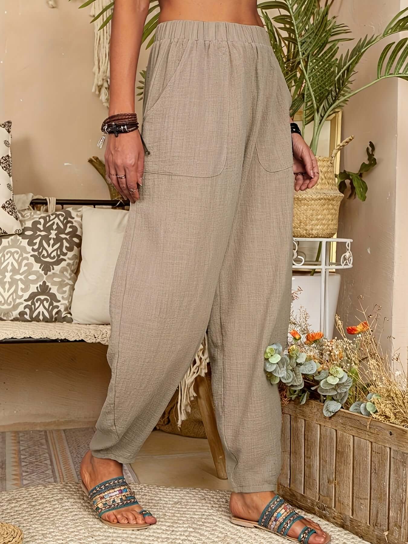 Comfortable Women's Linen Pants with Pockets