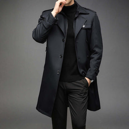 Classic Waterproof Long Coat for Men