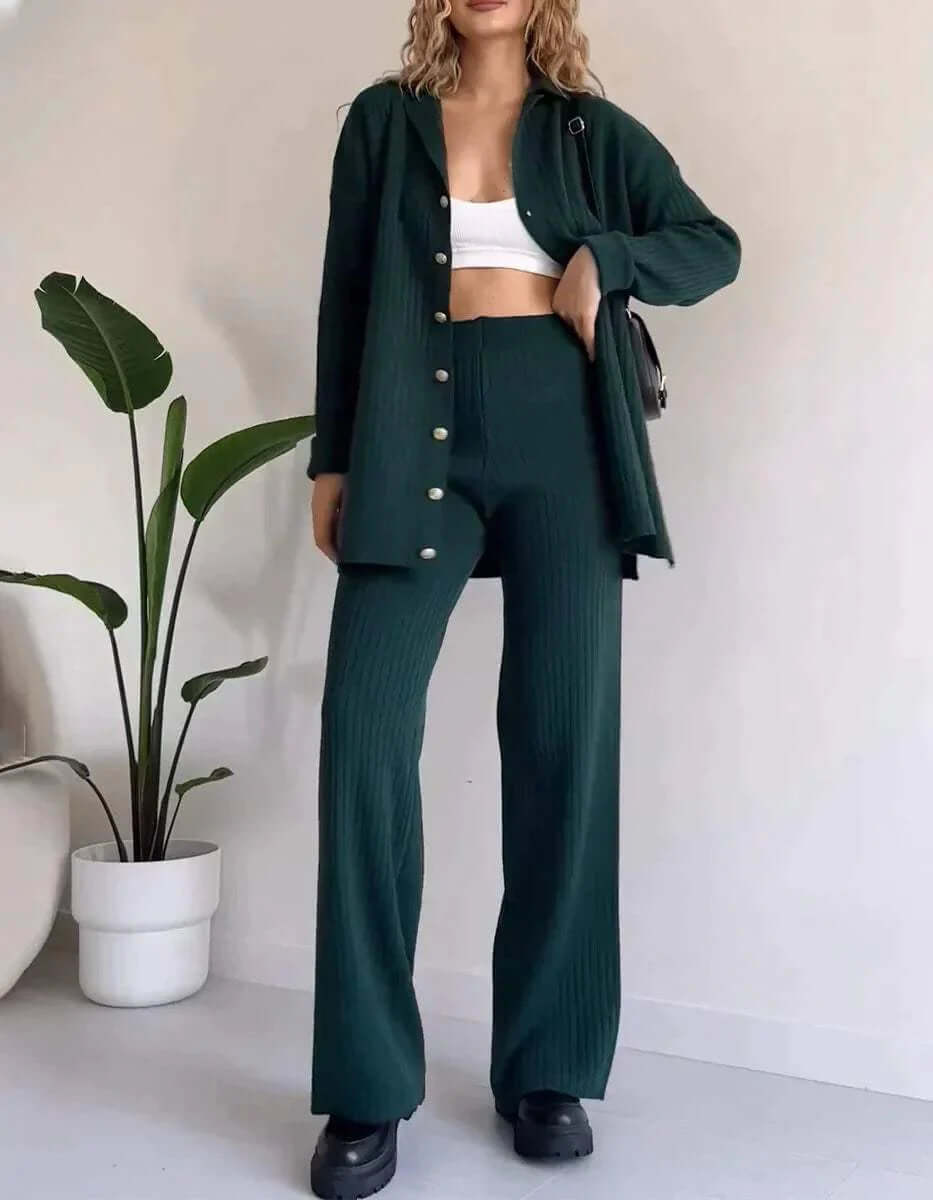 Cozy Two Piece Knit Outfit - Luxivelle