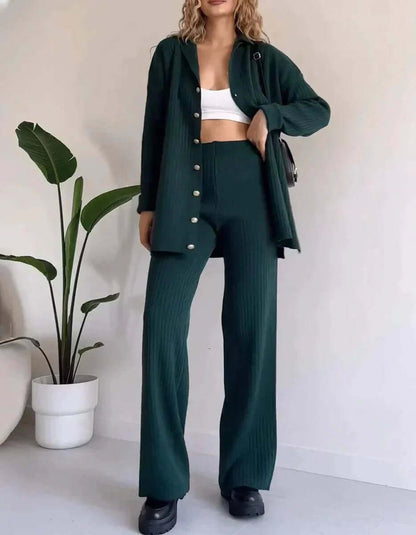 Cozy Two Piece Knit Outfit - Luxivelle