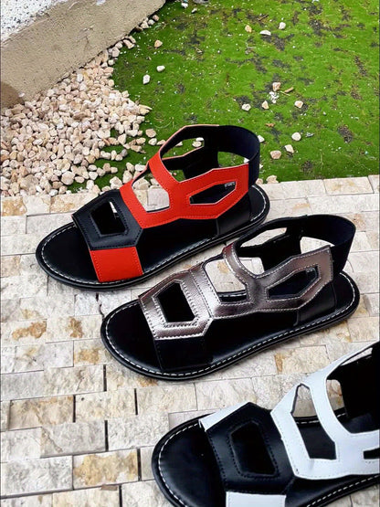 Comfortable Two-Tone Summer Sandals