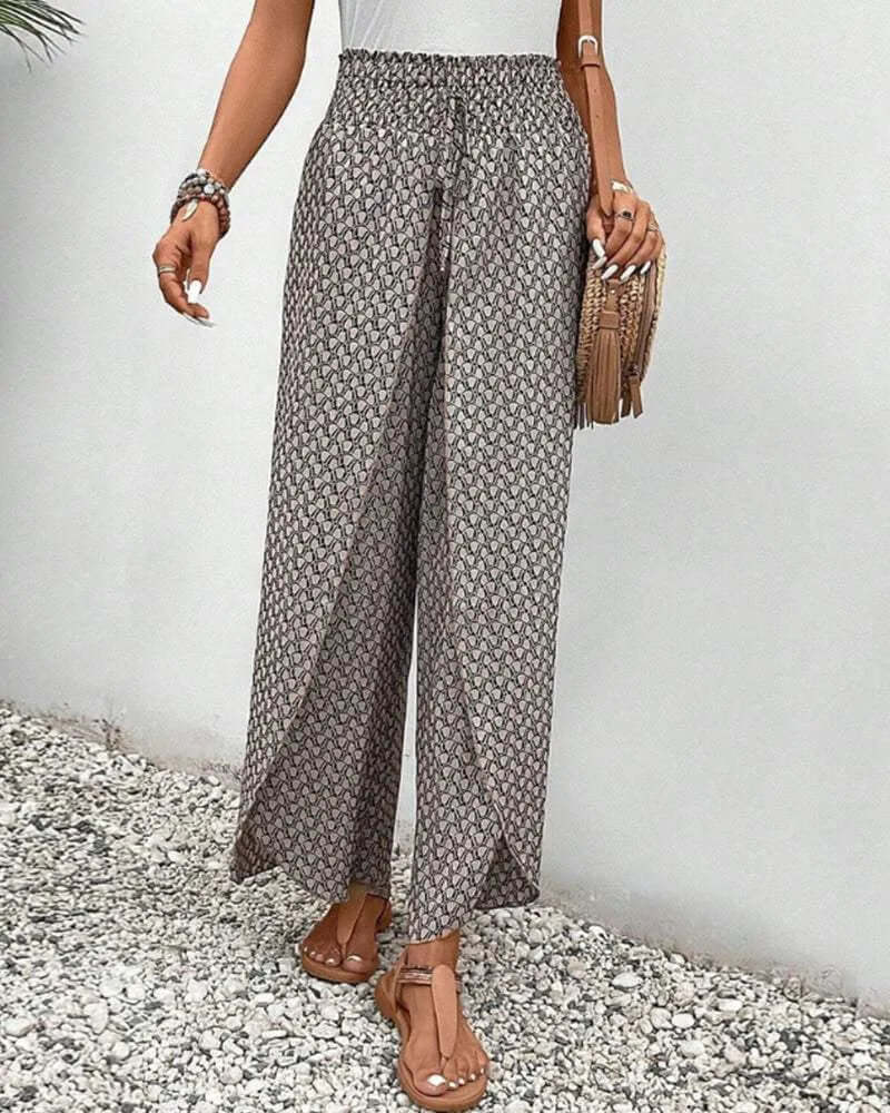 Loose Fit Wide Leg Pants - Comfortable & Breathable