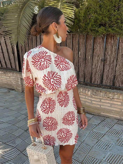 Ladies' Cable Knit Asymmetric Waist Dress