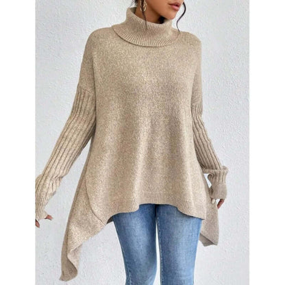Relaxed Fit Off Center Sweater