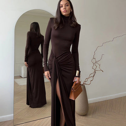 Flowy Long Dress with High Split