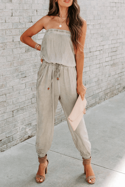 Sleeveless Halter Neck Jump Suit