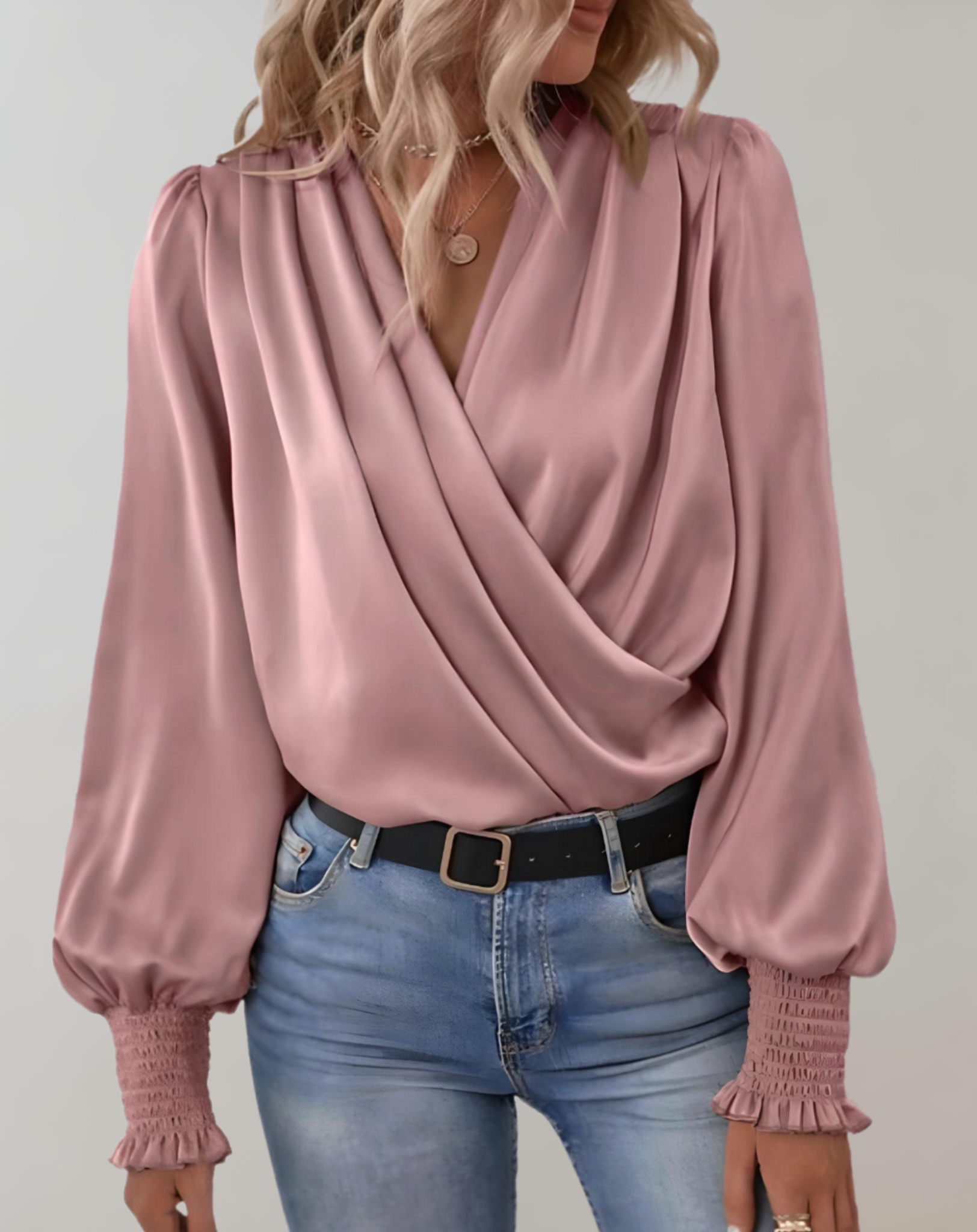 Ladies' Floral Relaxed Fit Peasant Blouse - Luxivelle