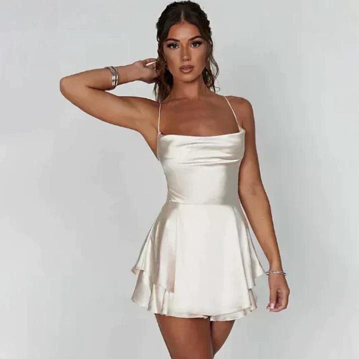 Elegant Satin A-Line Evening Dress