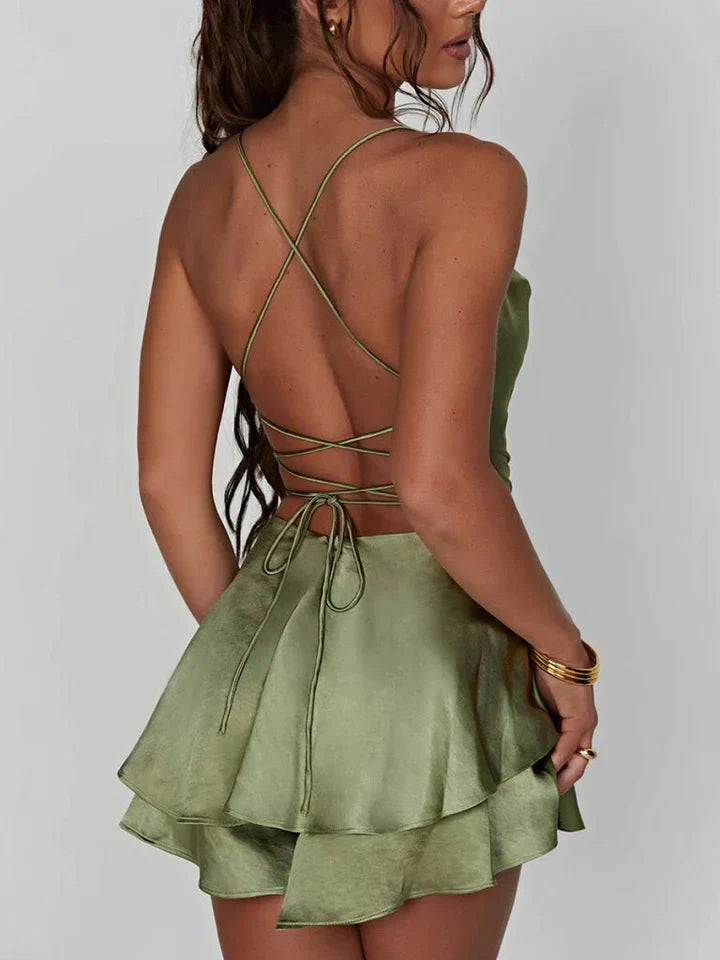 Elegant Satin A-Line Evening Dress