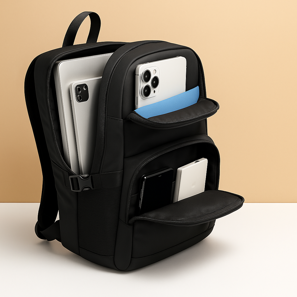 Anti-theft tech crossbody bag for men with RFID protection, shock-absorbing laptop sleeve, hidden compartments, and water-resistant design—ideal for travel and work.