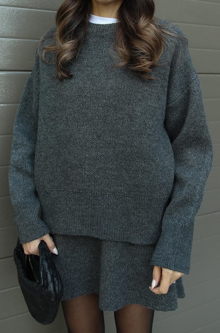 Warm Cozy Knit Two-Piece Outfit