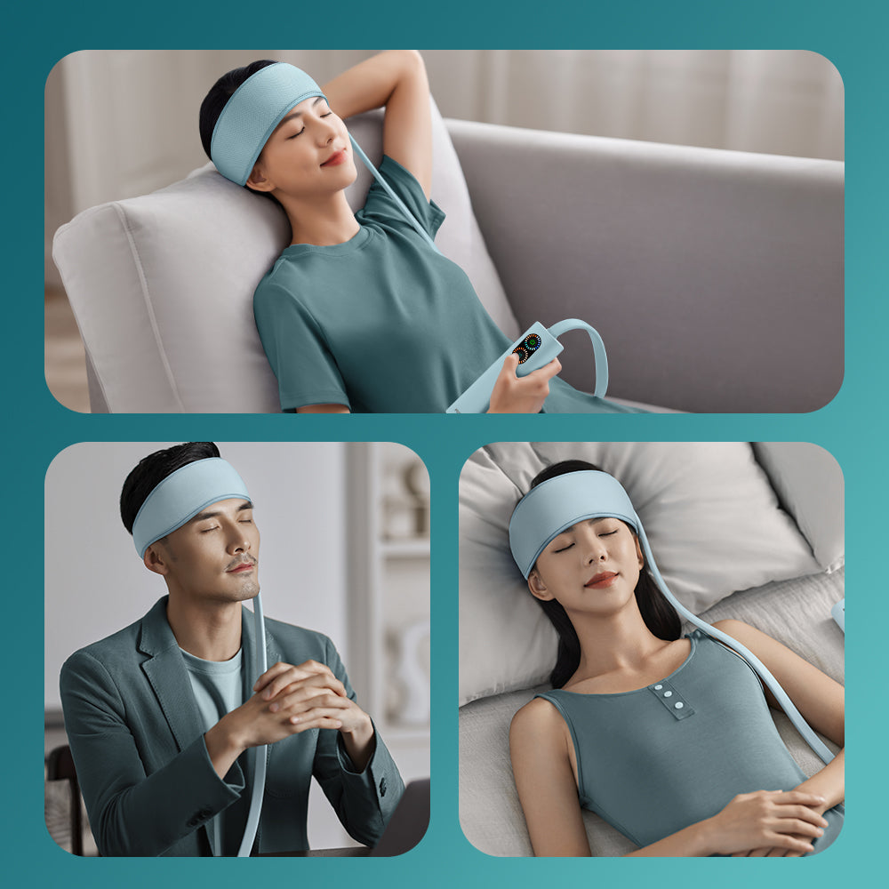 Warm Massage Therapy Headband for Stress Relief - Luxivelle