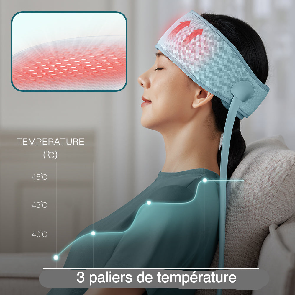 Warm Massage Therapy Headband for Stress Relief