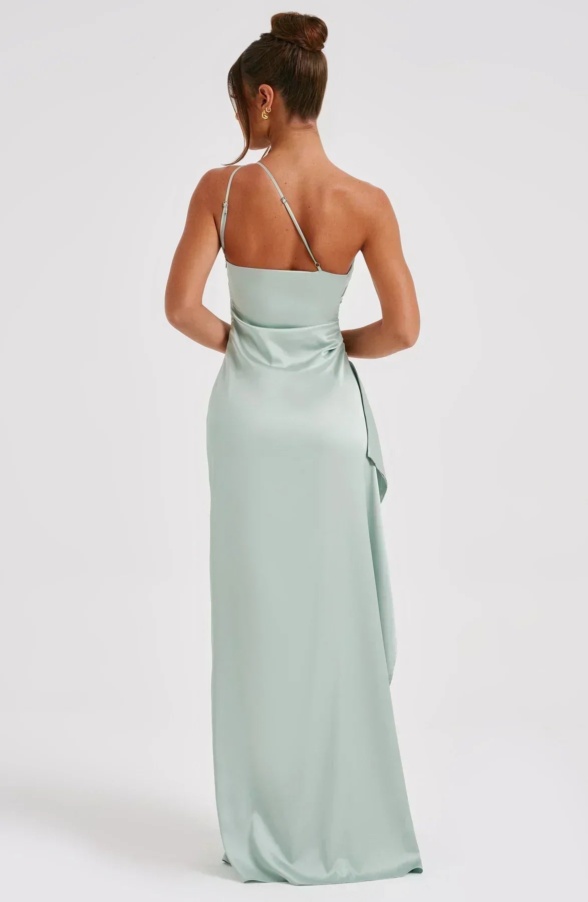 Luxury Satin Asymmetrical Evening Dress