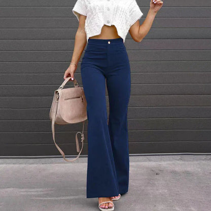 Ladies Comfortable Wide Leg Cotton Summer Pants