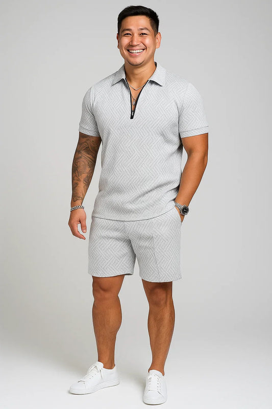 Comfortable Breathable Golf Polo Shorts Set - Luxivelle