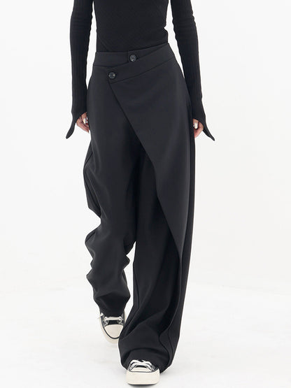 Ladies Comfortable High Waisted Loose Fit Summer Trousers