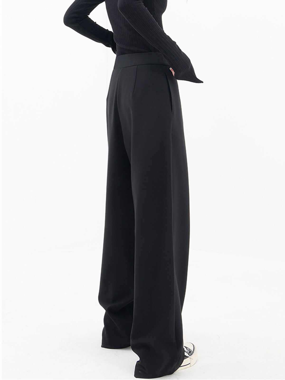 Ladies Comfortable High Waisted Loose Fit Summer Trousers