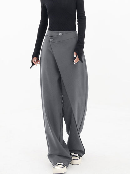 Ladies Comfortable High Waisted Loose Fit Summer Trousers