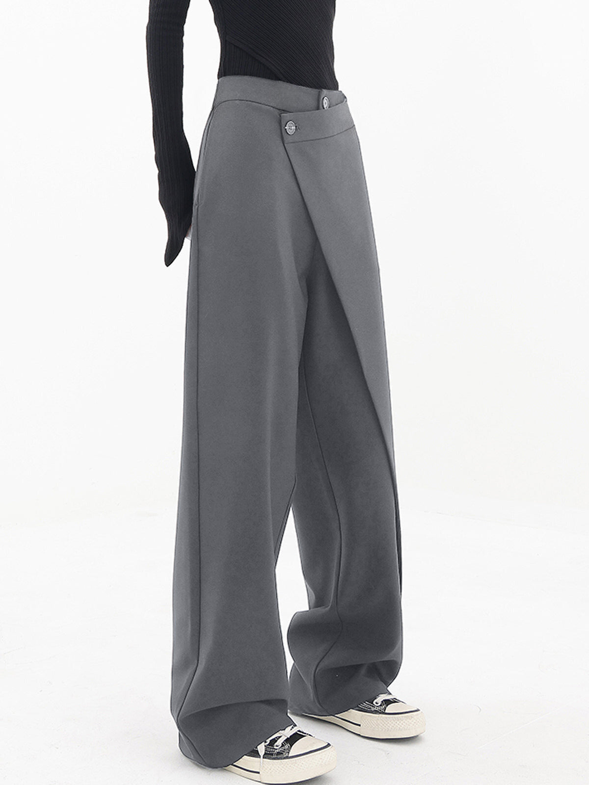 Ladies Comfortable High Waisted Loose Fit Summer Trousers
