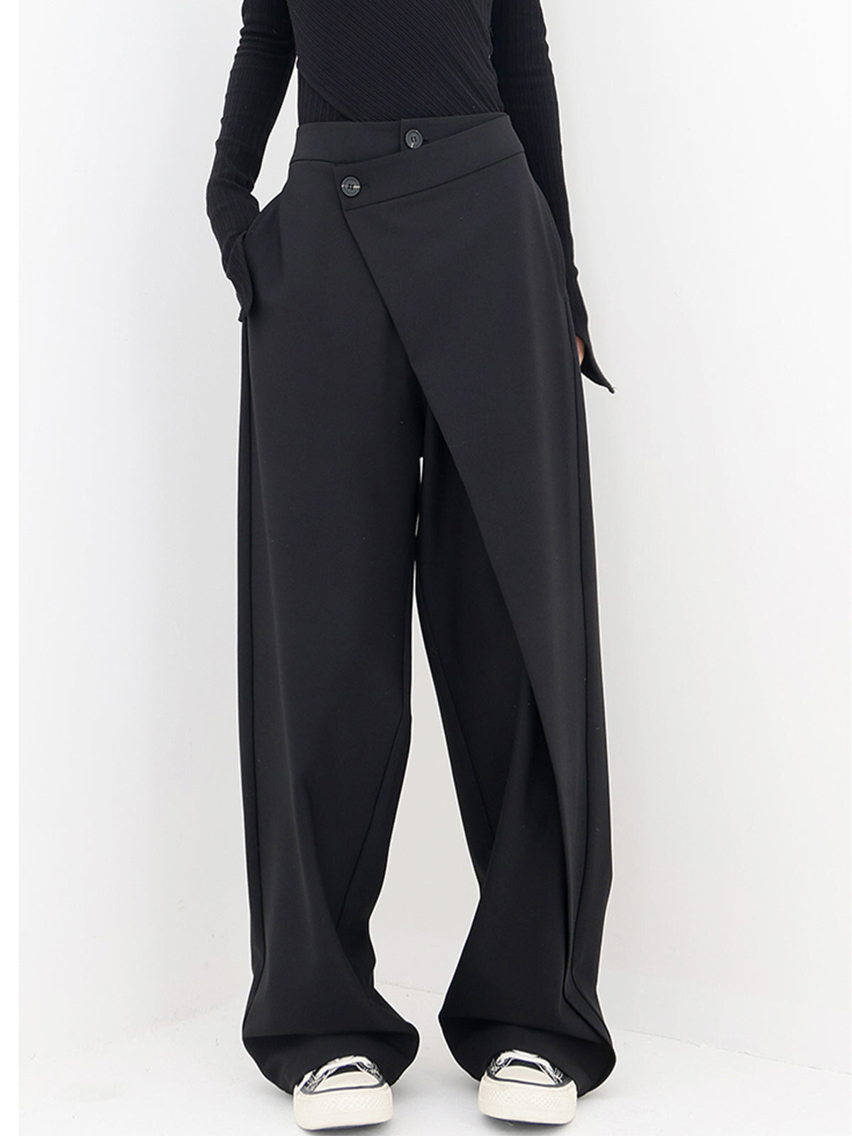 Ladies Comfortable High Waisted Loose Fit Summer Trousers