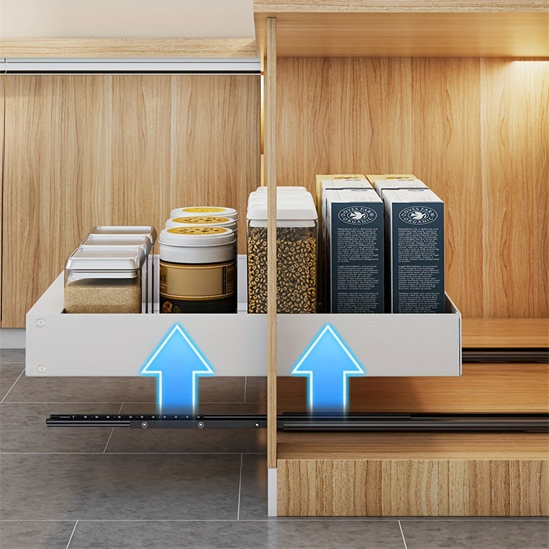Compact Kitchen Slide Out Storage Shelf Organizer