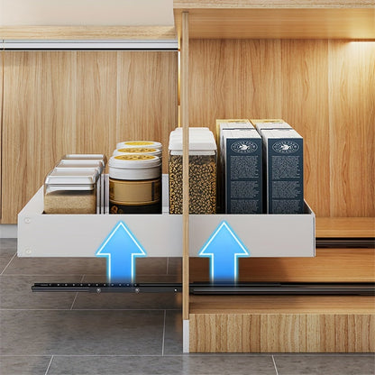 Compact Kitchen Slide Out Storage Shelf Organizer
