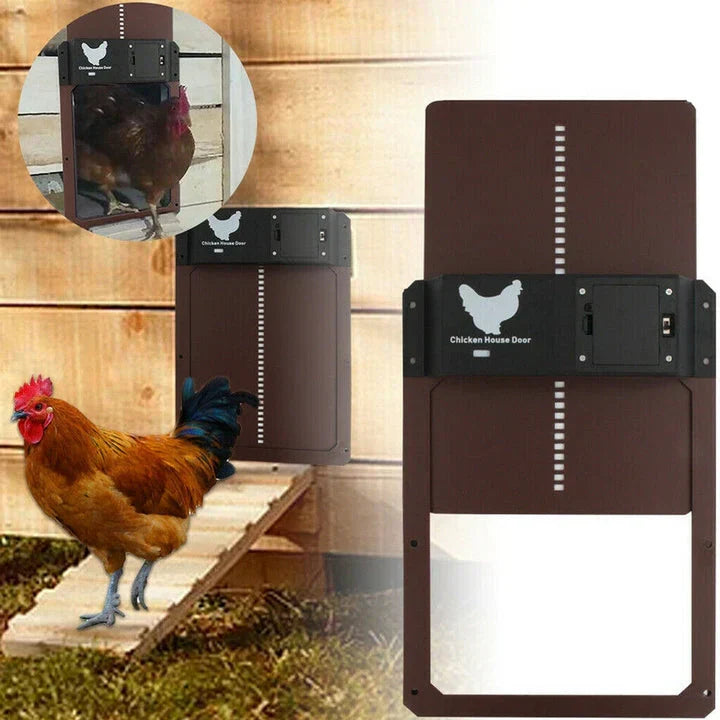 Easy Close Chicken Coop Door with Waterproof Cover - Luxivelle