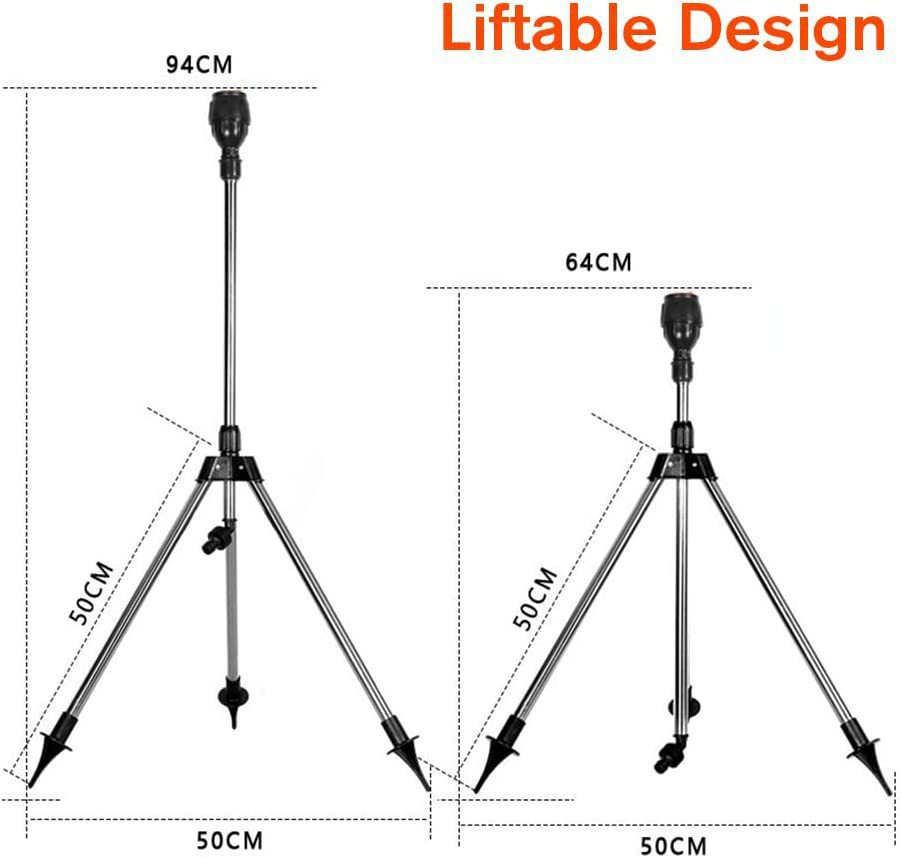Easy Set Adjustable Yard Sprinkler with Tripod Base - Luxivelle