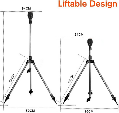 Easy Set Adjustable Yard Sprinkler with Tripod Base - Luxivelle