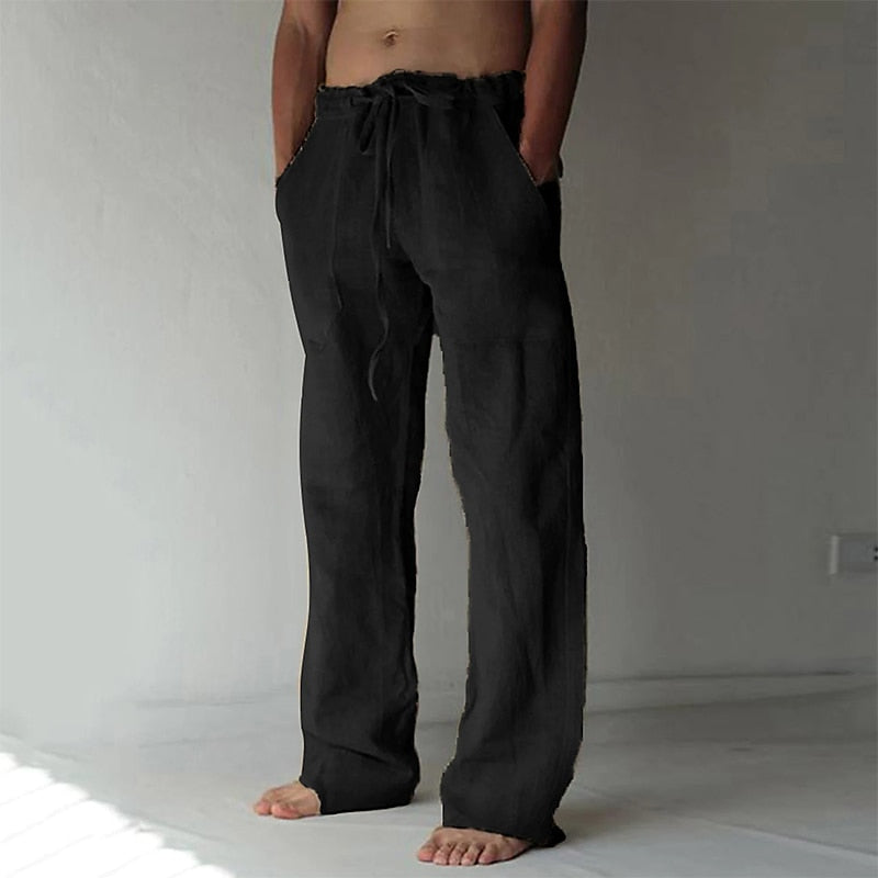 Linen Pants - Baggy Casual Fit for Men-4