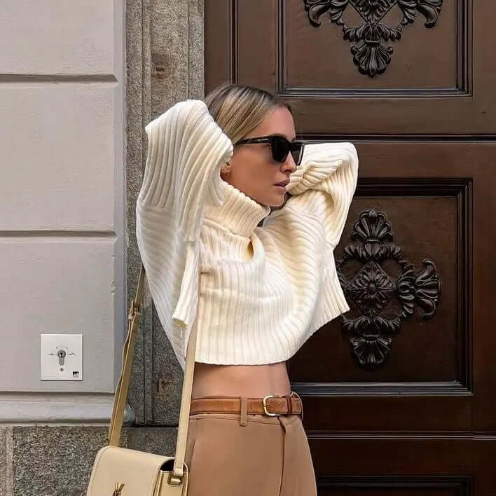 Warm Ladies Cozy Crew Neck Sweater