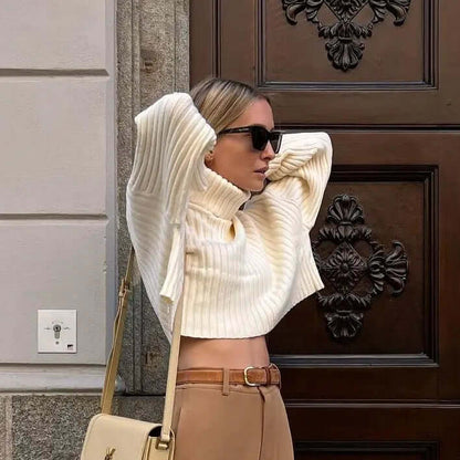 Warm Ladies Cozy Crew Neck Sweater