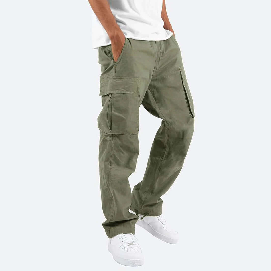 Relaxed Fit Cargo Pants with Extra Pockets - Luxivelle