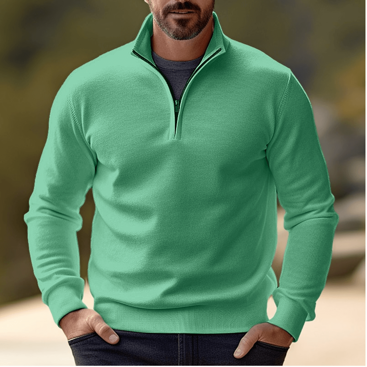 Men's Lightweight Crew Neck Sweater - Warm Cozy Layering