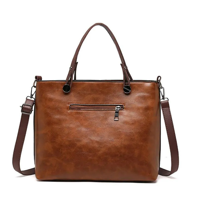 Classic Ladies Genuine Leather Tote Bag