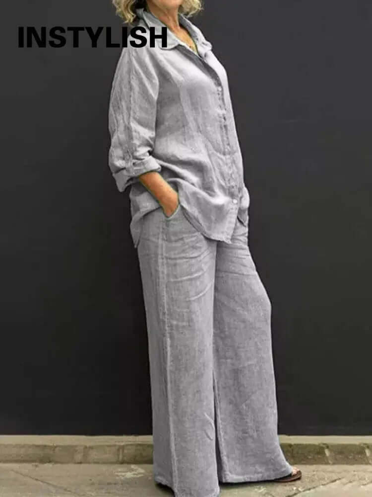 Women's Casual Blouse & Loose Fit Pants
