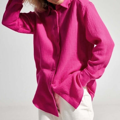Relaxed Fit Casual Polo Shirt for Women