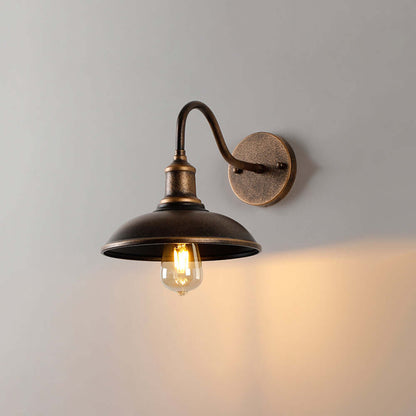 Vintage Waterproof Outdoor Wall Light Brass Finish