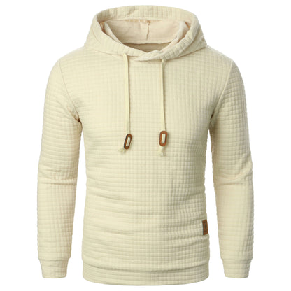 Relaxed Fit Plaid Hooded Sweatshirt - Luxivelle
