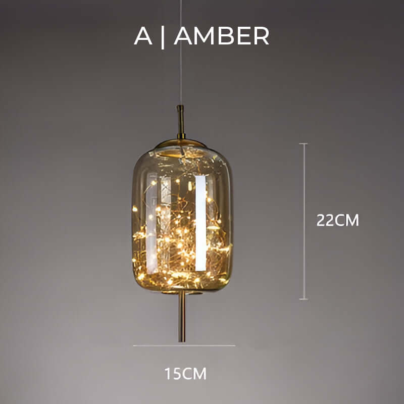 Warm Bronze Multi Light Pendant Lamp