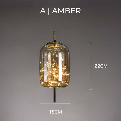 Warm Bronze Multi Light Pendant Lamp