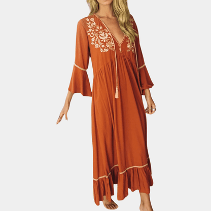 Low Cut Long Evening Dress
