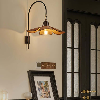 Beautiful Floral Glass Table Lamp
