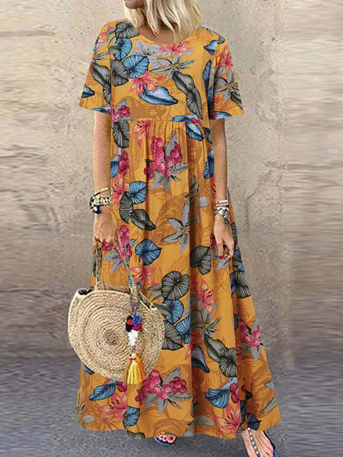 Vibrant Long Sleeve Beach Sundress