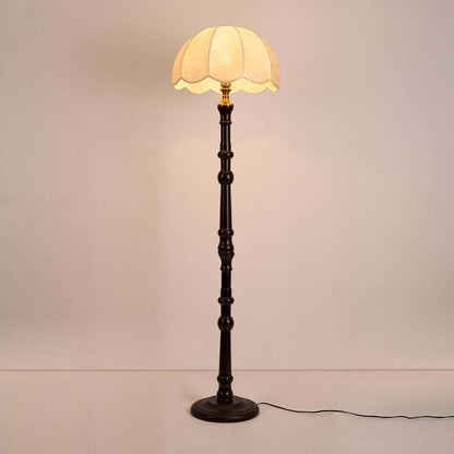 Classic Wood Table Lamp with Linen Shade