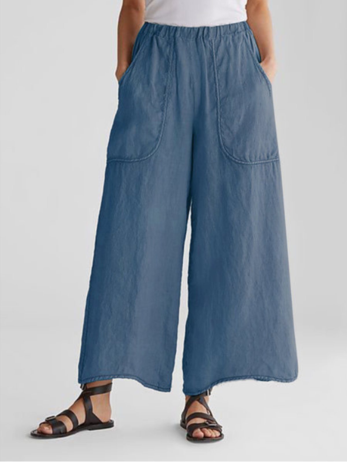 Loose Fit Linen Pants Women's Comfortable Summer Trousers