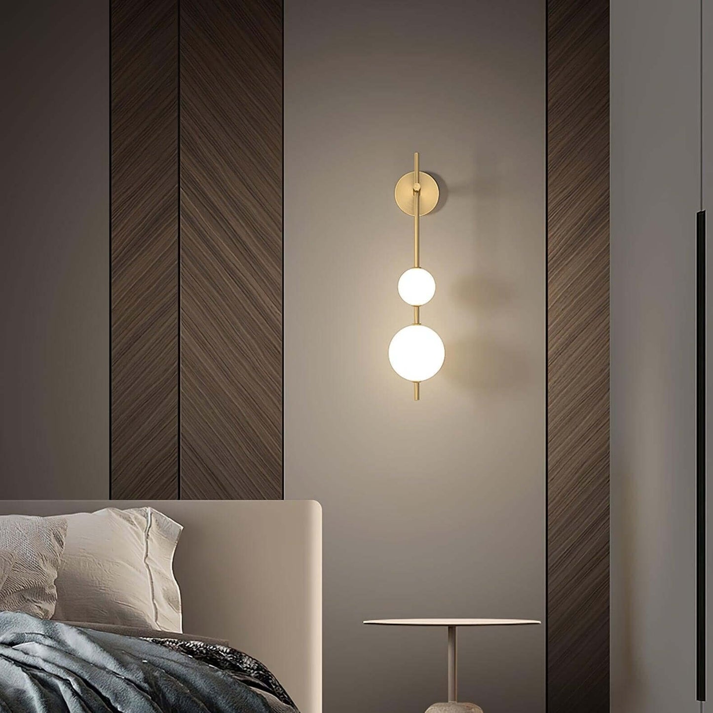 Sleek Round Glass Wall Light